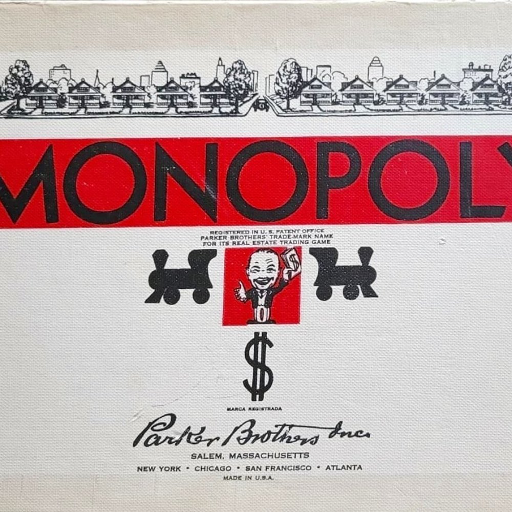 Vintage 1946 Parker Bros Monopoly Real Estate Trading Game